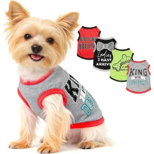 4 Pack Summer Dog Shirts