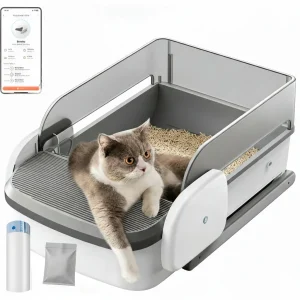 Automatic Litter Box Self Cleaning Odor Control