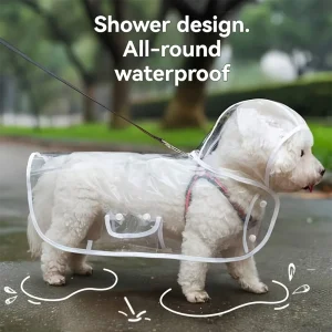 Transparent Waterproof Dog Raincoat