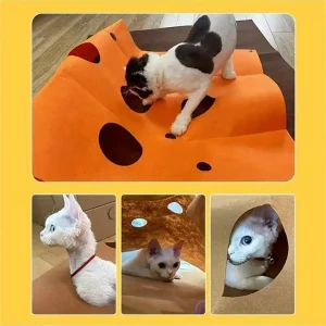 Polyester Interactive Cat Tunnel With Play Mat