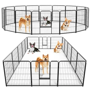 16 Panels Dog Playpen Pet Fence