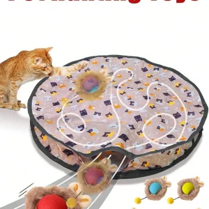 Cat Hunting Toy Set, Electric Cat Ball , USB Rechargeable,