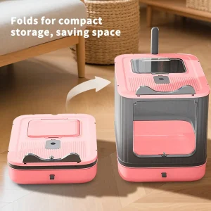 Foldable Cat Litter Box, Fully Enclosed