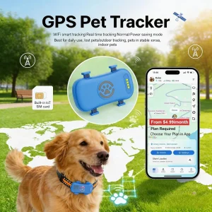 GPS Pet Tracker 4G for Dogs & Cats Built-in SIM
