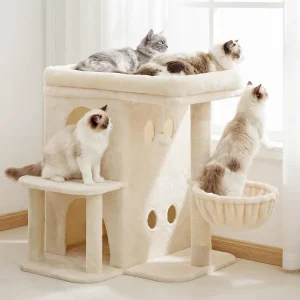 25.6 inch tall cat tower